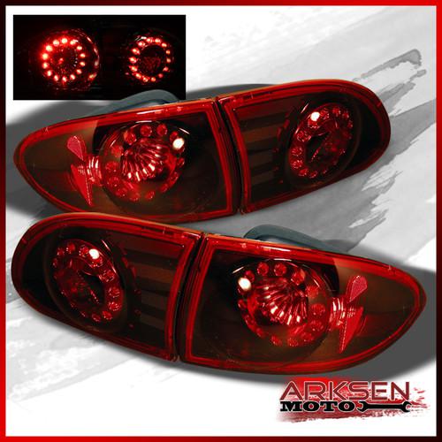 95-02 chevy cavalier red led ring tail lights rear brake lamps left+right set