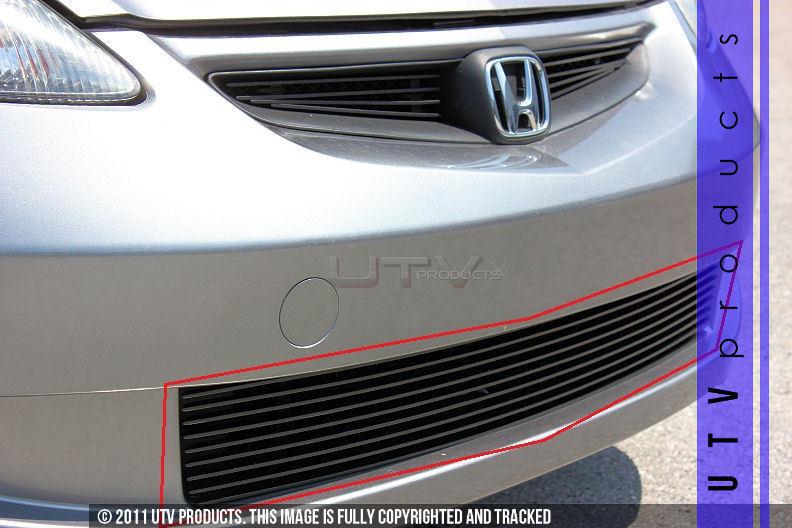 2007 - 2008 honda fit 1pc black bumper billet grille kit fit 07 08 custom