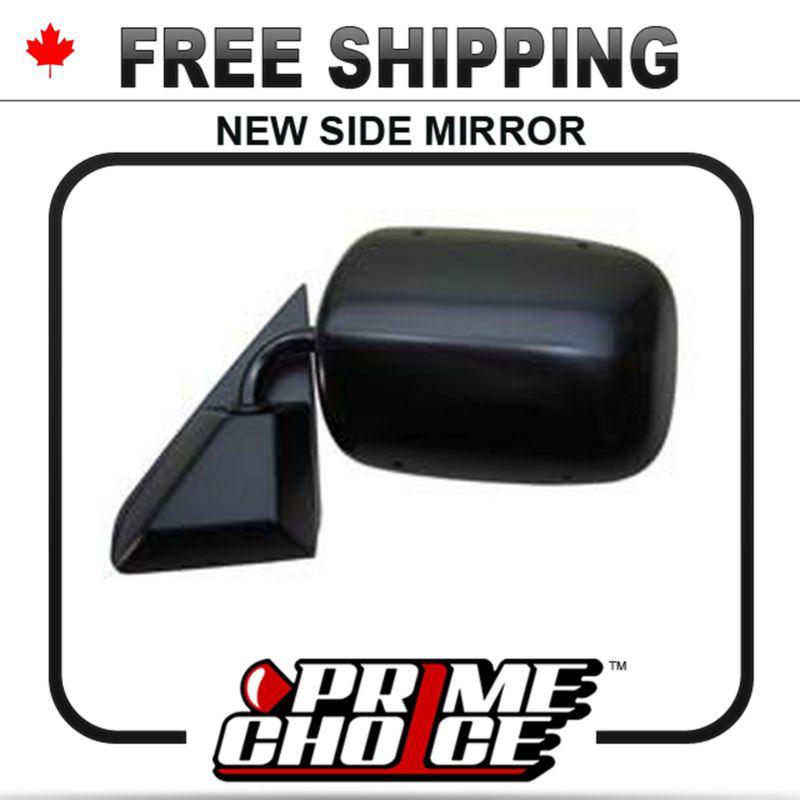 New manual gloss black passenger side view mirror chevy c/k series right door rh
