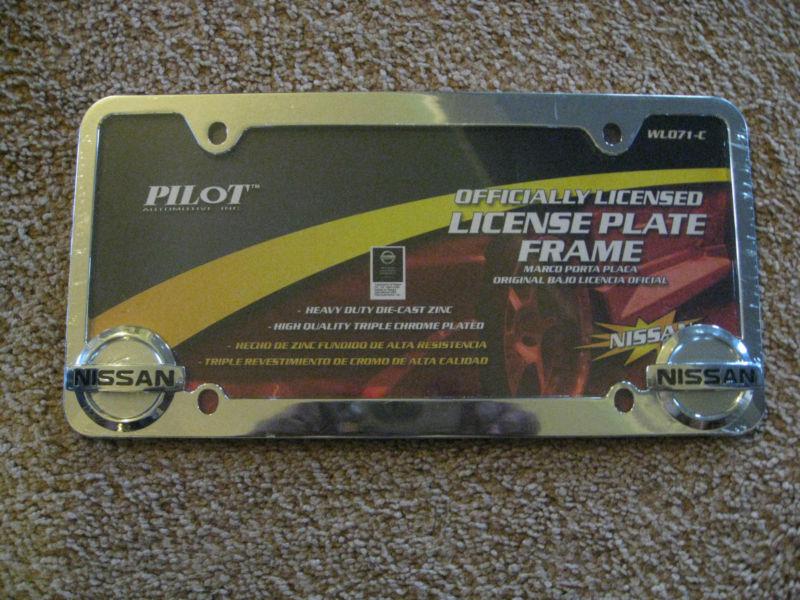 Pilot automotive wl071-c chrome nissan license plate frame