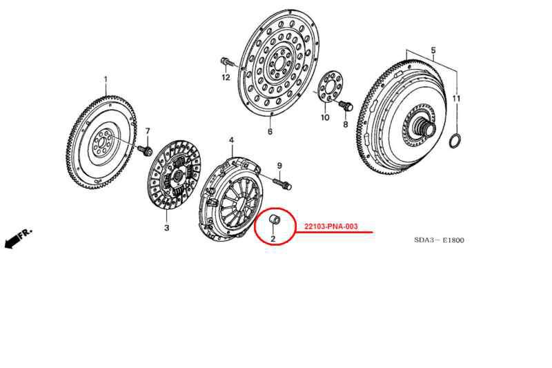 Honda oem 22103-pna-003 clutch pilot bearing