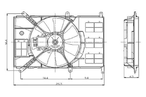 Replace mi3115124 - mitsubishi galant radiator fan assembly oe style part