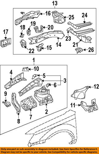 Toyota oem 5371707020 fender-end plate