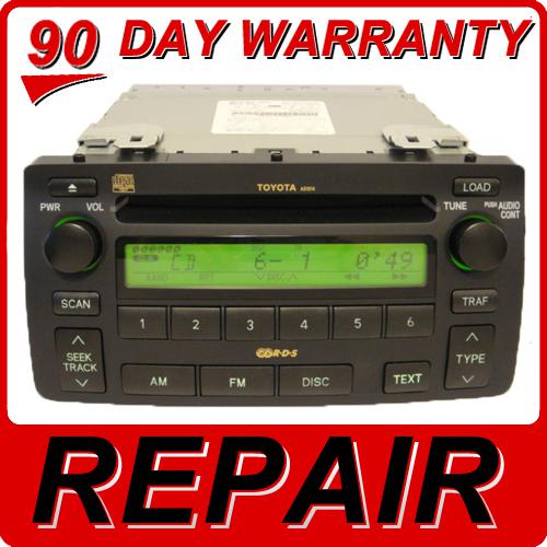 Repair service only toyota corolla radio 6 disc changer cd player jbl oem stereo