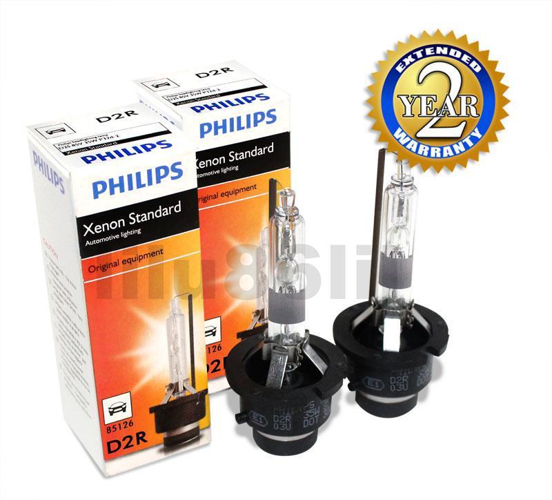 2x genuine philips d2r xenon bulb - 24 hour dispatch, 24 months warranty