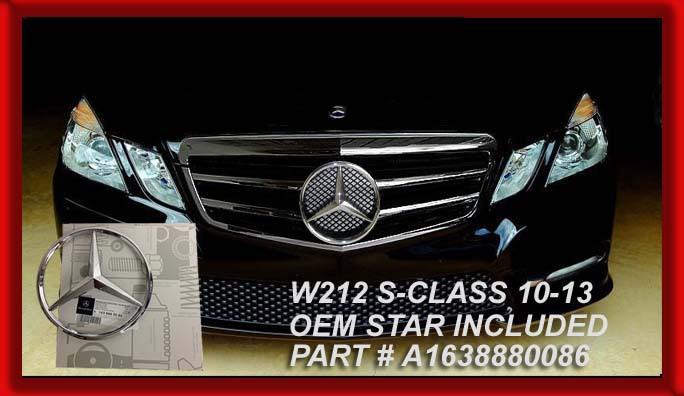 2010 2011 2012 w212 e350 e550 e63 grille e-class black benz sedan  