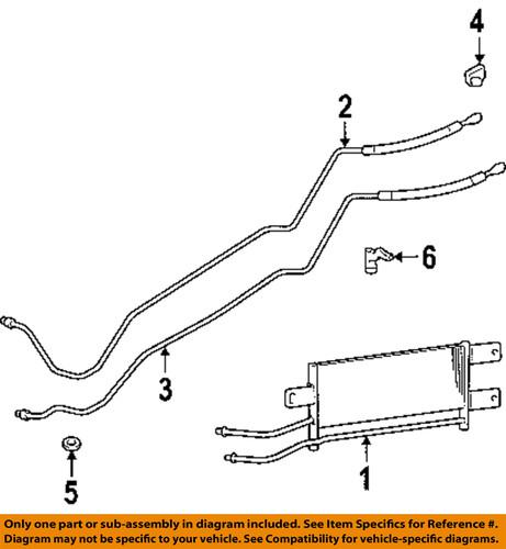 Dodge oem 52028925af trans oil cooler line/hose