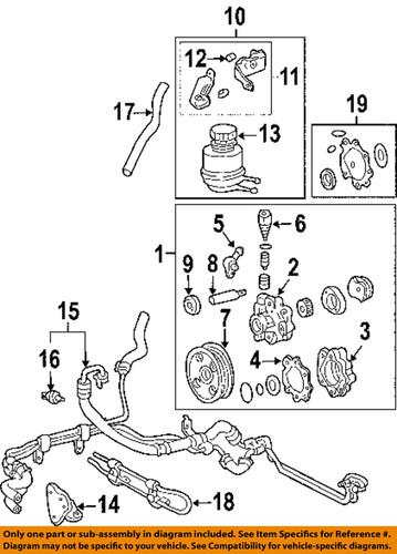 Toyota oem 444100c082 steering pressure hose/power steering pressure hose