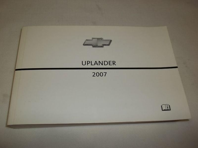 2007 chevrolet uplander owner's manual very nice condition. / free s/h / oem