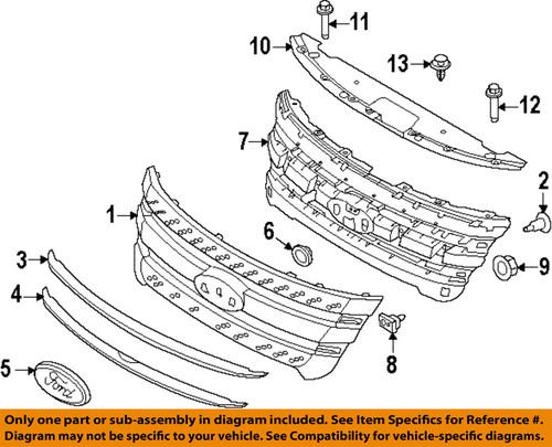 Ford oem bb5z8200ba grille-lower molding