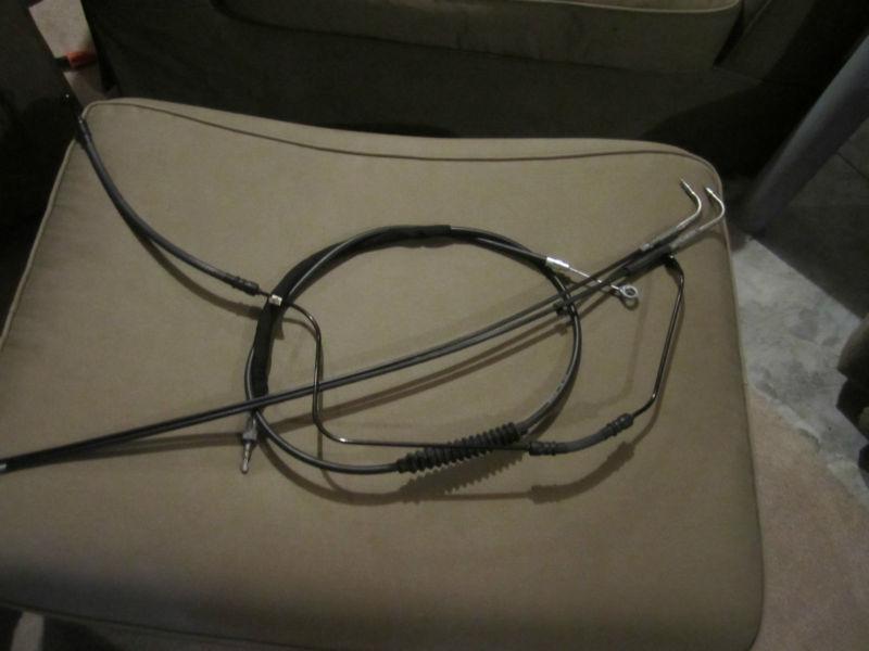 Harley clutch cable, throttle cable and brake lines