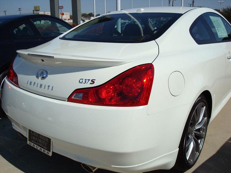 Unpainted primer 2008-2012 infiniti g37 rear oe lip spoiler