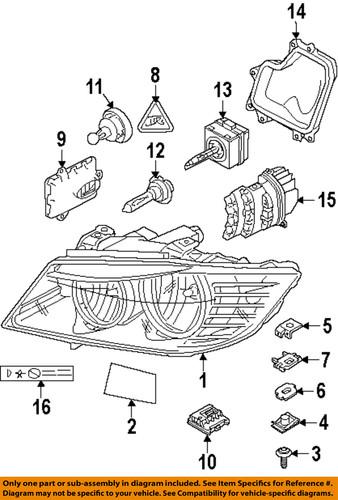 Bmw oem 63117240261 headlight-headlamp assembly