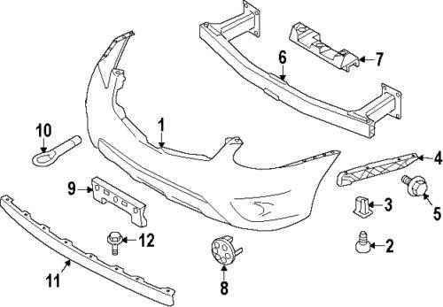 Nissan 962101vk0a genuine oem factory original license bracket