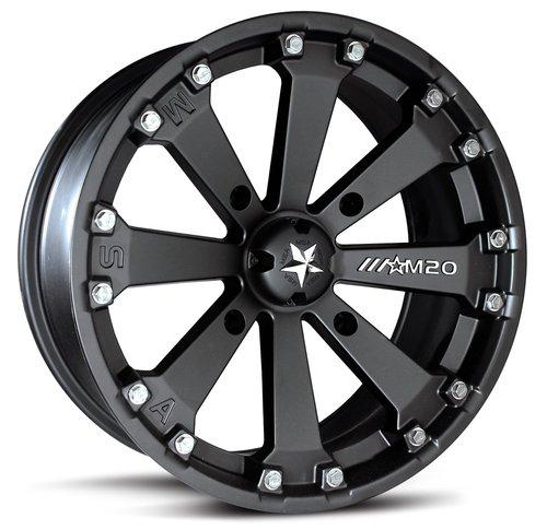 Motosport alloys m20 kore atv/utv wheel with flat black finish (14x7"/4x137mm)