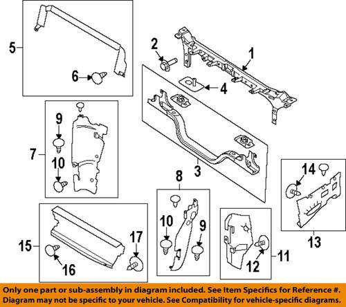 Ford oem bc3z16138b radiator support-upper tie bar