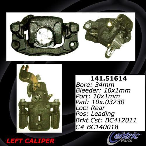 Centric 141.51613 rear brake caliper-premium semi-loaded caliper