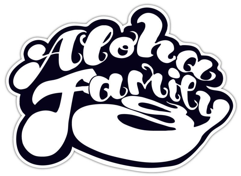 2 aloha family decals bumper sticker hawaii 1@5"  &  1@3"