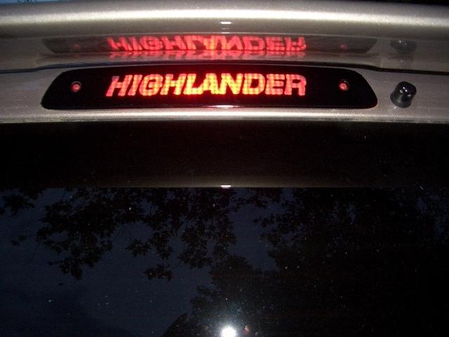 Toyota highlander kluger 3rd brake light decal overlay 01 02 03 04 05 06 07