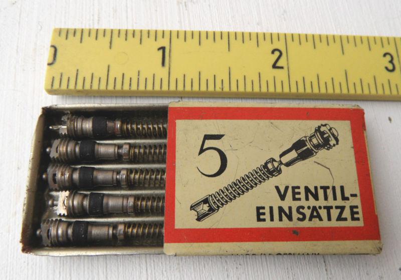 Vintage german alligator valve steam cores in spare box  for your 356 or vw 