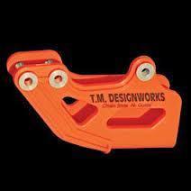 T.m. designworks orange outer chain guide ktm 85 125 200 250 300 400 450 525 xc