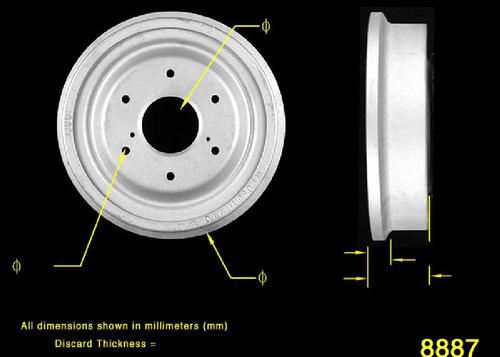 Bendix pdr0396 rear brake drum-brake drum