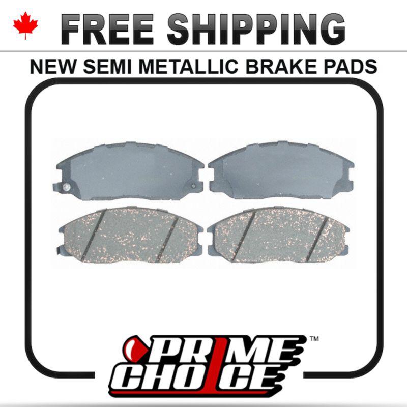 New premium complete set of front metallic disc brake pads with shims