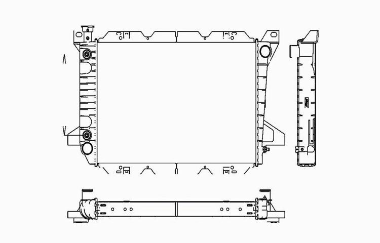 Replacement radiator 92-97 ford f150 f250 bronco auto transmission f2tz8005ka