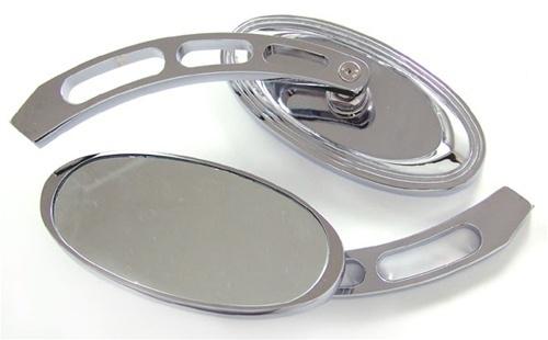 Mirrors harley davidson chrome billet slim oval