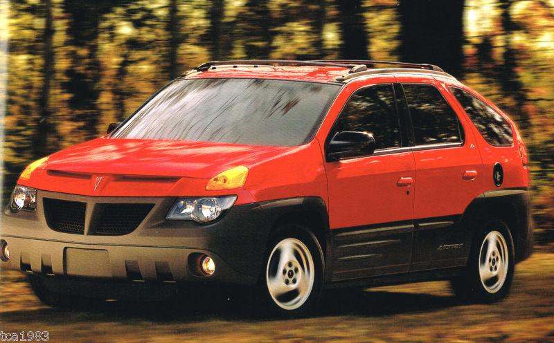 Big 2001 pontiac aztek catalog / brochure: gt, srv