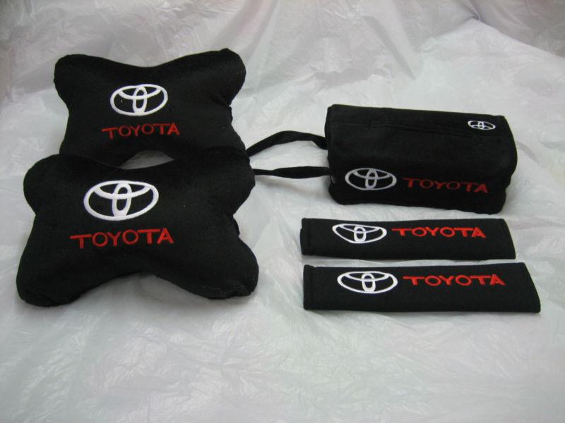 New seat belt cover tissue box cover seat neck pillow for pc-toyota auto