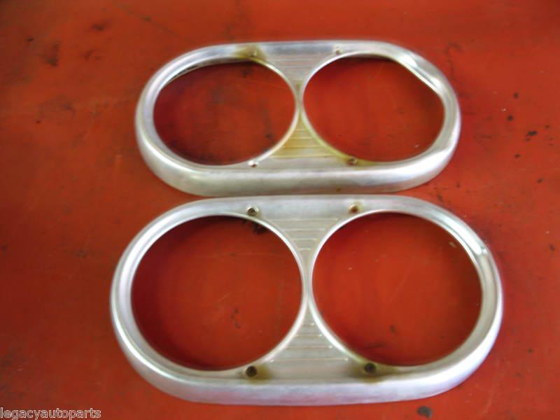  1959 chevy impala  belair 2 dr. passenger &drivers side headlight bezels