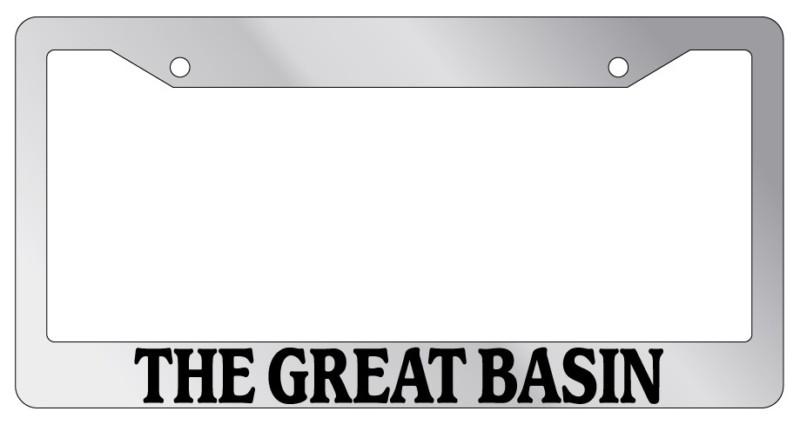 Chrome license plate frame the great basin auto accessory novelty