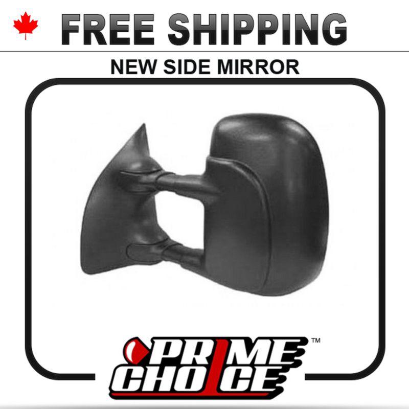 New manual black towing drivers side mirror for ford f series super duty