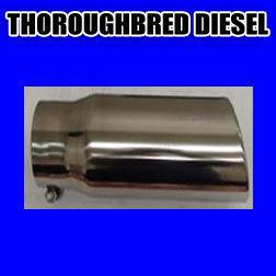 Different trends exhaust tip-4" in 5" out-stainless  rolled slant cut-18" long