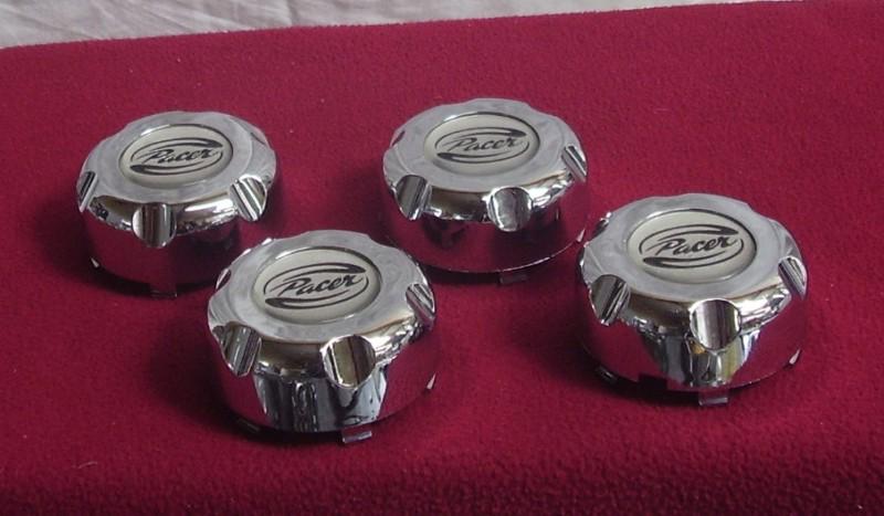 Pacer wheels custom wheel center caps #98-1224 / #89-9184hm set of four