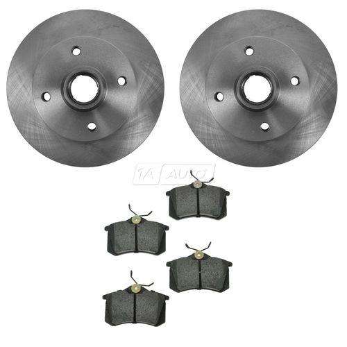 Vw jetta golf cabrio passat rear metallic brake pads & 2  rotors discs kit set