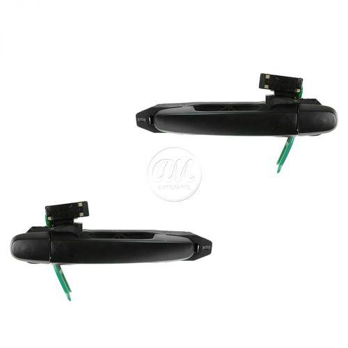 Exterior door handle textured black rear lr rr pair for 02-06 camry corolla