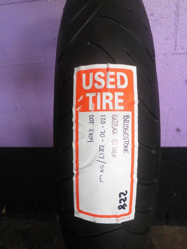 Great used 120/70zr17 bridgestone 120/70/17 front motorcycle tire bt011 f (228)