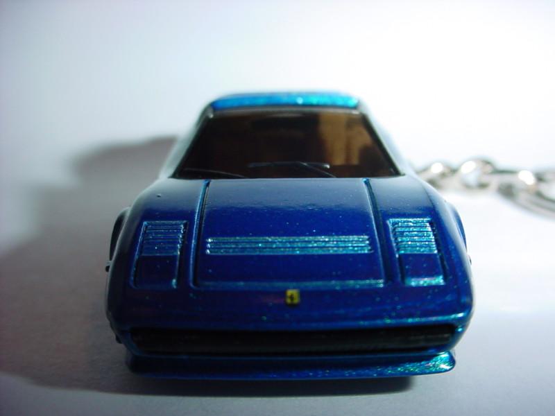 New 3d blue ferrari  308 gts custom keychain fob key ring keyring top gear nice!