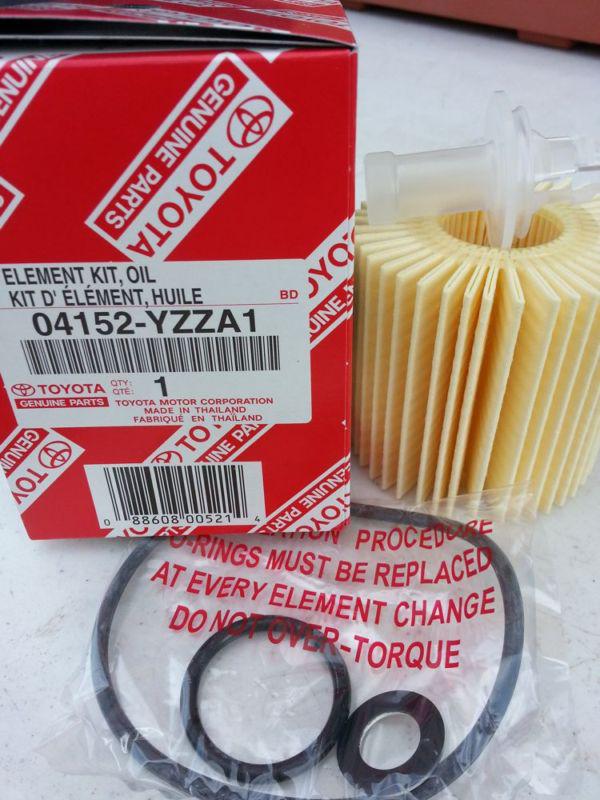 New toyota oem oil filter 04152-yzza1 with drain plug gasket, 2grfe