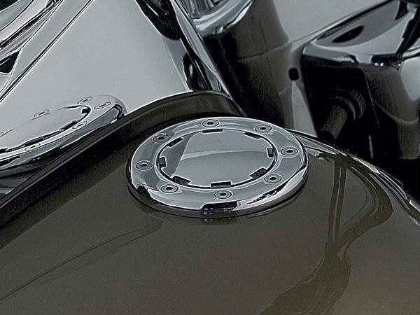 Kuryakyn fuel gas cap chrome vented flush mounted harley davidson 8309