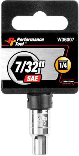 Performance tool w36007 - 1/4" drive ~ 7/32" 6 point socket