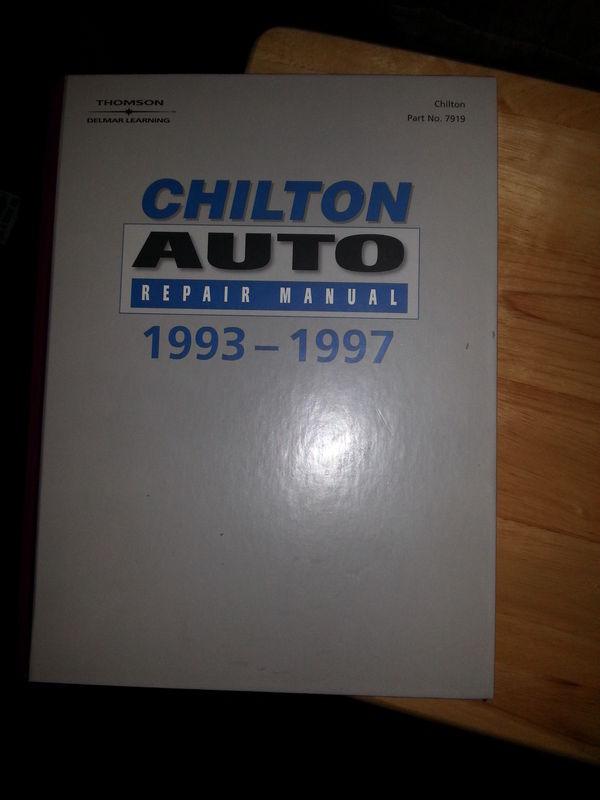 Chilton's auto repair manual, 1993-1997 by delmar learning.