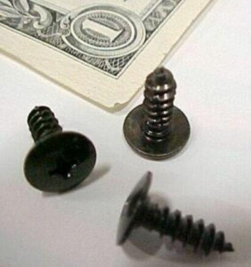 Lot 100 truss head phillips screws, black chrome, vehicle interior, sheet metal