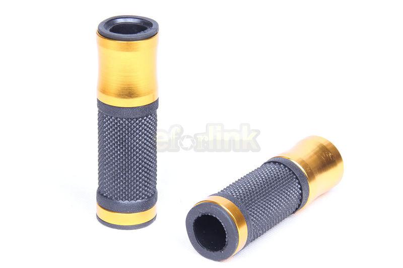 Gold 7/8" motorcycle handlebar street bike hand grips honda suzuki ktm yamaha