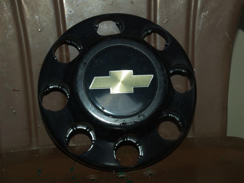 Chevy black custom center cap  part# 8 lug