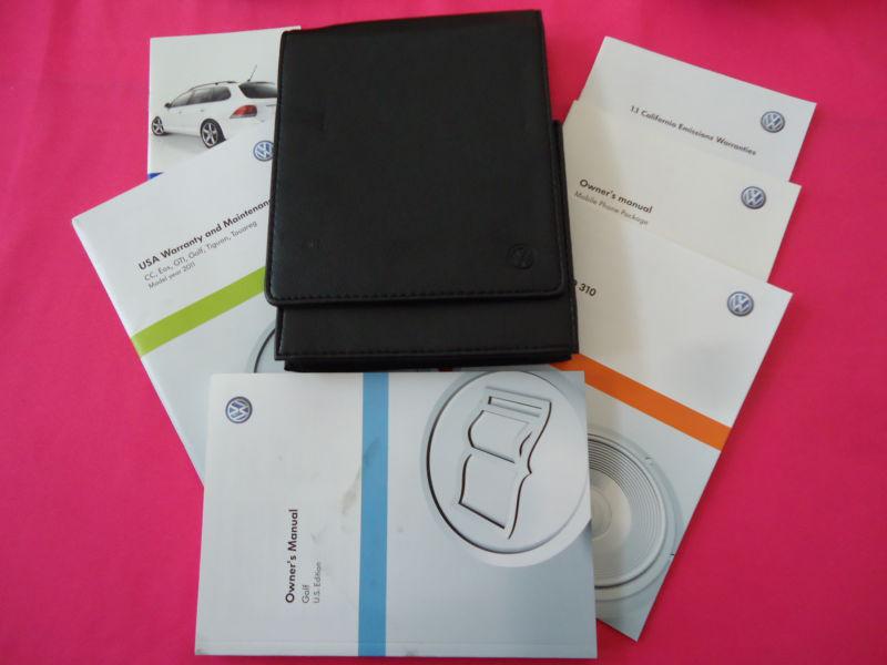 Vw volkswagen golf 2011 owner manual with guides & case