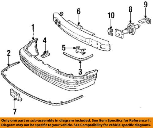 Gm oem 10119824 front bumper-energy absorber bracket