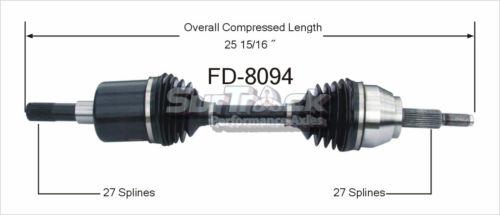 Surtrack perf axles fd-8094 cv half-shaft assembly-new cv axle shaft